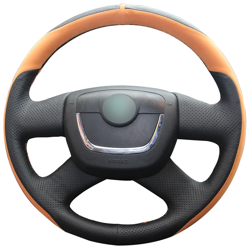 Черная натуральная кожа абрикосовая замша искусственная для Skoda Octavia Superb 2012 Fabia a5