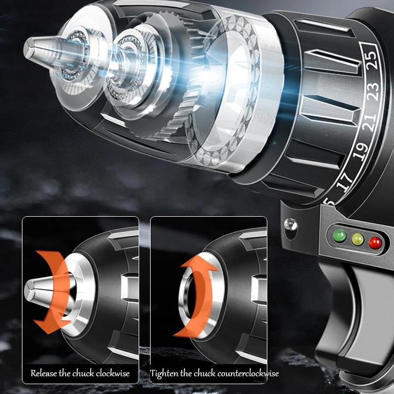 Литий ионная аккумуляторная дрель 13 мм 2 скорости|Электрические отвертки| |