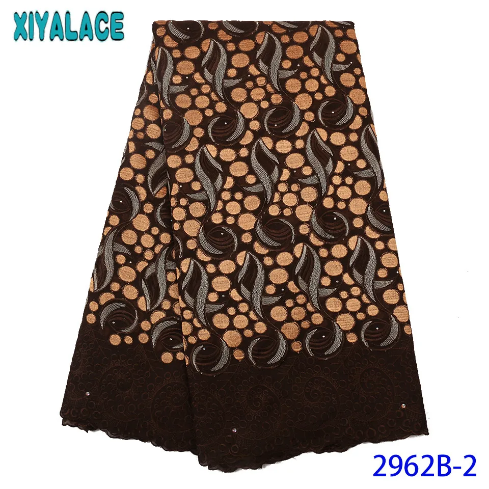 Сухая кружевная ткань высокого качества хлопок 2019 швейцарская с камнями для