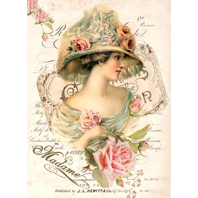 Painting Imagine Square/Round Drill 5D DIY Diamond &quotWoman &amp flower&quot Embroidery Cross Stitch Full Rhinestone Decor | Дом и сад