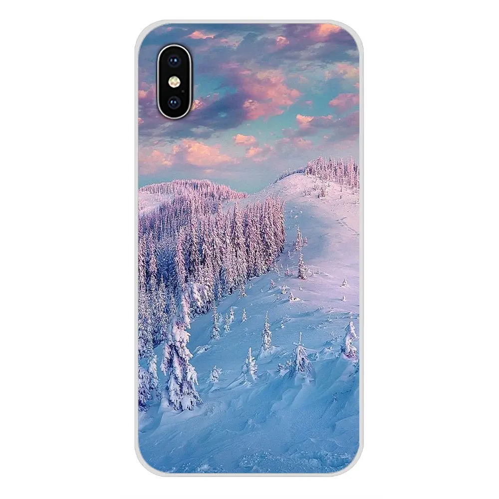 Для Xiao mi 4 mi 5 mi 5s mi 6 mi A1 A2 5X6X8 9 Lite SE Pro mi Max Mix 2 3 2S пейзаж зимний свет снежные аксессуары чехол для телефона