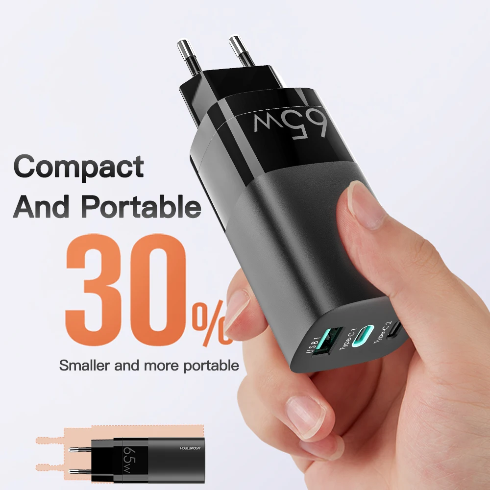 65w ган зарядное устройство quick charge 40