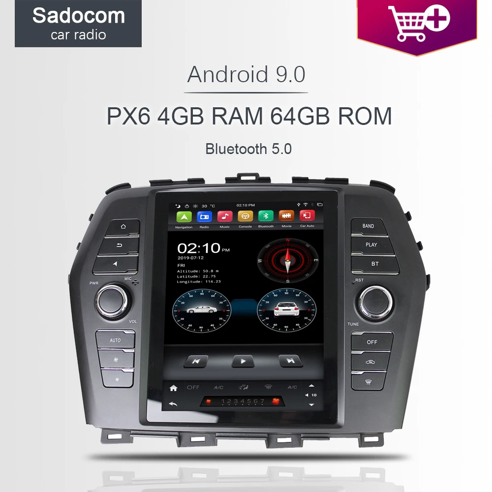 PX6 DSP Tesla 9 7 &quotAndroid 0 Bluetooth 5 для Nissan maxima 2016 IPS автомобильный DVD плеер автомобильное