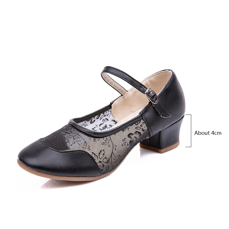 Туфли женские для латиноамериканских танцев профессиональные сетчатые дышащие