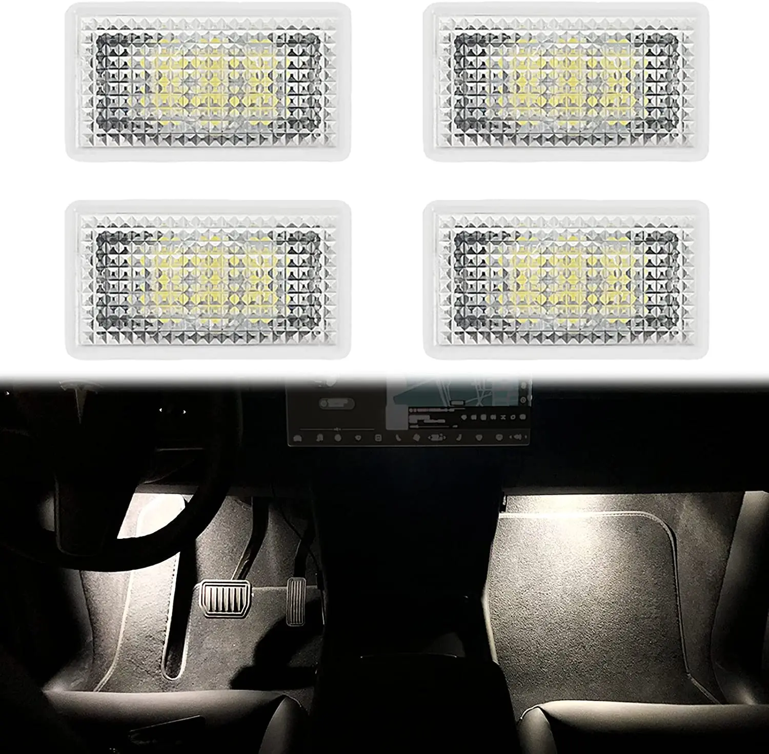 

Car Luz Interior LED Trunk Frunk Door Puddle Foot-Well Light For Tesla Model 3 X Y S ModelY LED Lighting подсветка салона авто