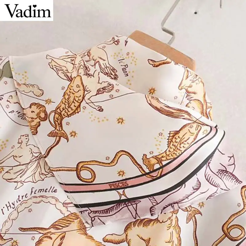 Vadim женское платье миди с принтом и цепочкой, длинный рукав, шарф, воротник, Женская Повседневная офисная одежда, шикарные платья, vestidos mujer QC936