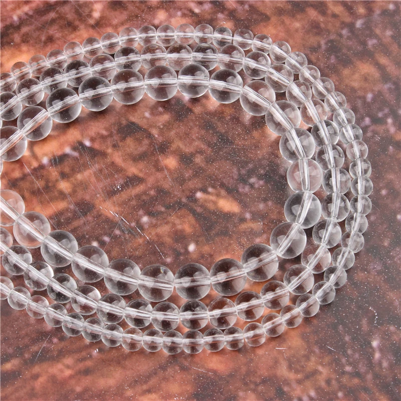 

Fashion White Crystal Round Beads Loose Jewelry Stone 4/6/8/10 / 12mm Suitable For Making Jewelry DIY Bracelet Necklace