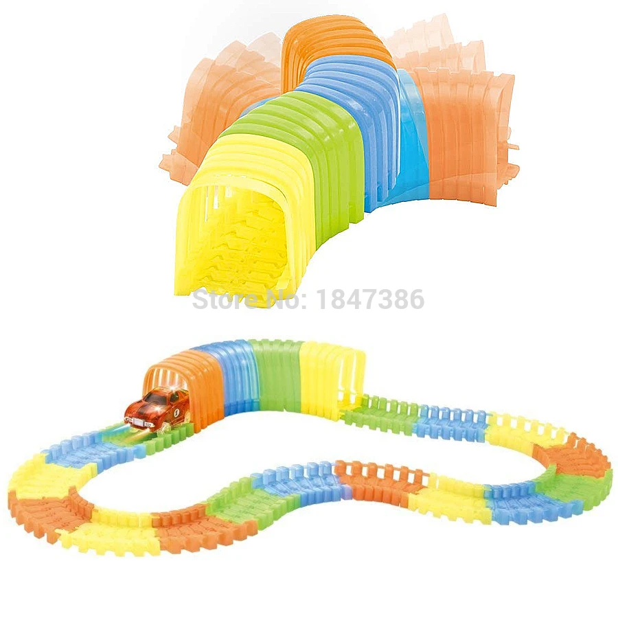 Волшебная самодельная Гибкая сборка гоночный трек универсальные аксессуары