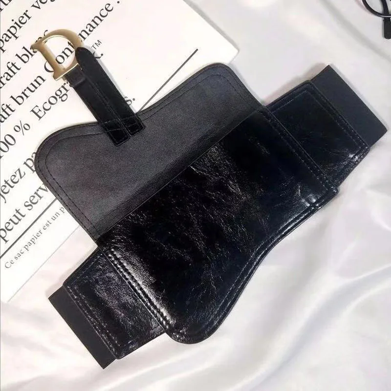 

Runway Leather Belts For Women Luxury Designer Brand High Street Corset Vintage Goth Pasek Ladies Dress Skirt Jeans Cinturon