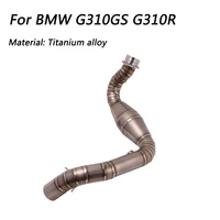 slip on motorcycle mid connect tube middle link pipe titanium alloy exhaust system for bmw g310gs g310r all years