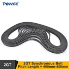 POWGE 10 шт. 400 410 430 GT2 зубчатый ремень W = 36915 мм зубы = 200205215 2GT замкнутому циклу синхронного ремня 400-GT2 430-2GT 410-2GT