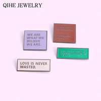 funny quote enamel pins positive inspiration geometry brooches bag clothes lapel pin badge jewelry gift for friends wholesale