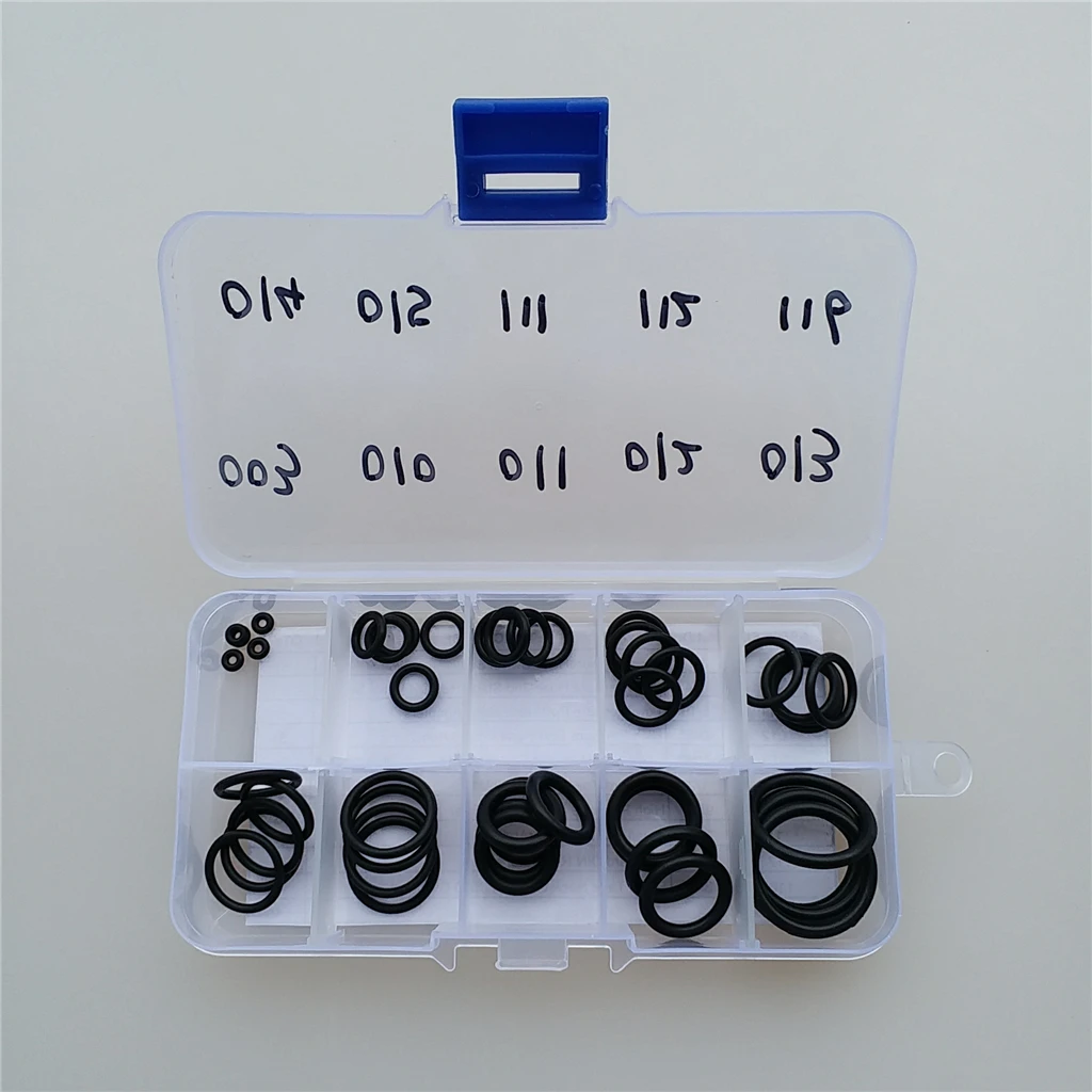 

Pack of 50, Scuba Diving Rubber O-Ring Kit Assorted Set with Pick & Case, 10 Sizes for Dive Tank Vlave Hoes Regulator etc