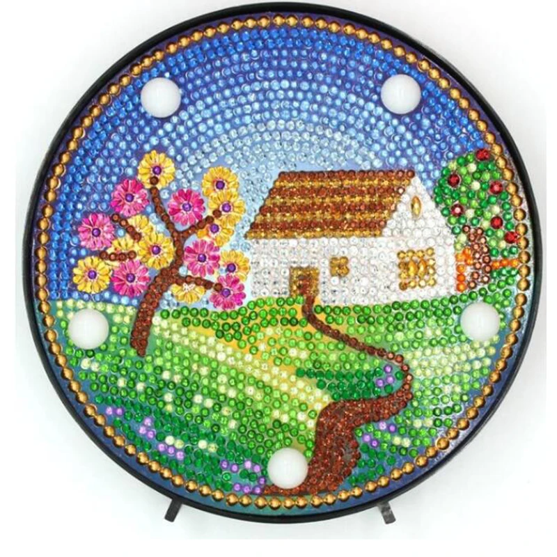 2020 новые полки светодиодные огни 5D Diy алмазная живопись хижина Алмазная вышивка