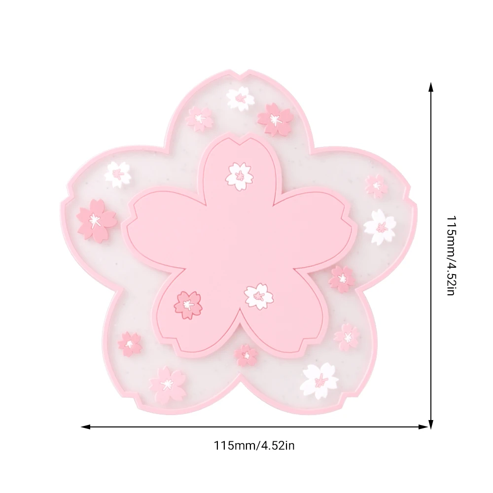 2 Pieces Of Japanese Cherry Blossom Insulation Table Mat Home Office Non-slip Teacup Milk Mugs Coffee Cup Coaster | Дом и сад