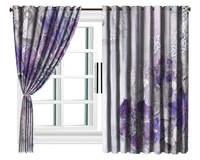 custom 3d floral curtain purple jewelry flower white butterfly living room bedroom beautiful practical shade curtains