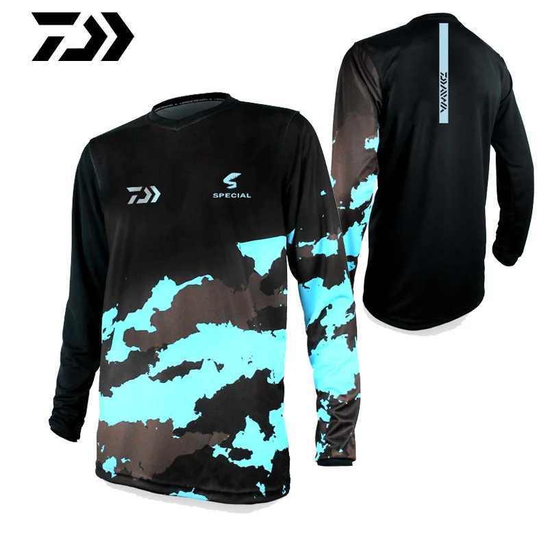 

New DAIWA Quick drying Fishing Clothing Long Sleeve Sunscreen Anti-uv Breathable Summer Fishing Shirt Autumn Fishing Jersey