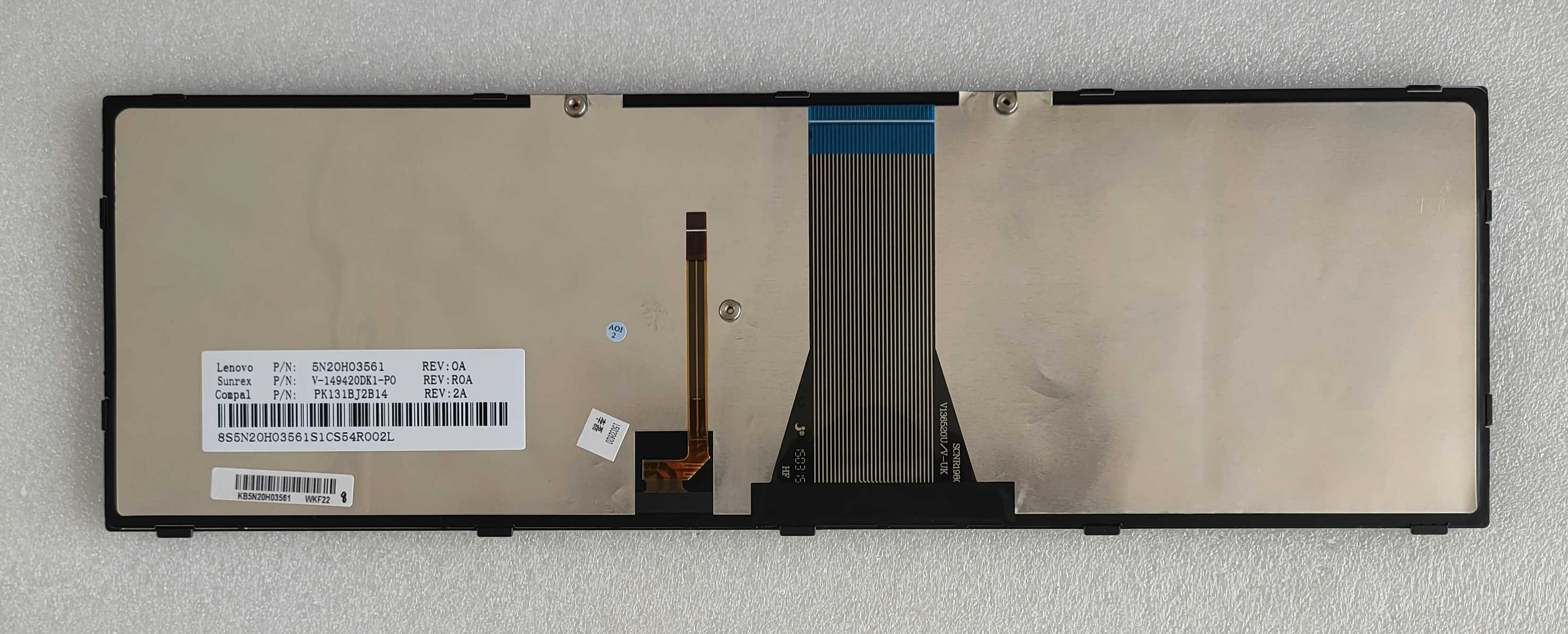 Клавиатура для ноутбука Lenovo G50 с черной подсветкой португальским языком FRU 5N20HO3561