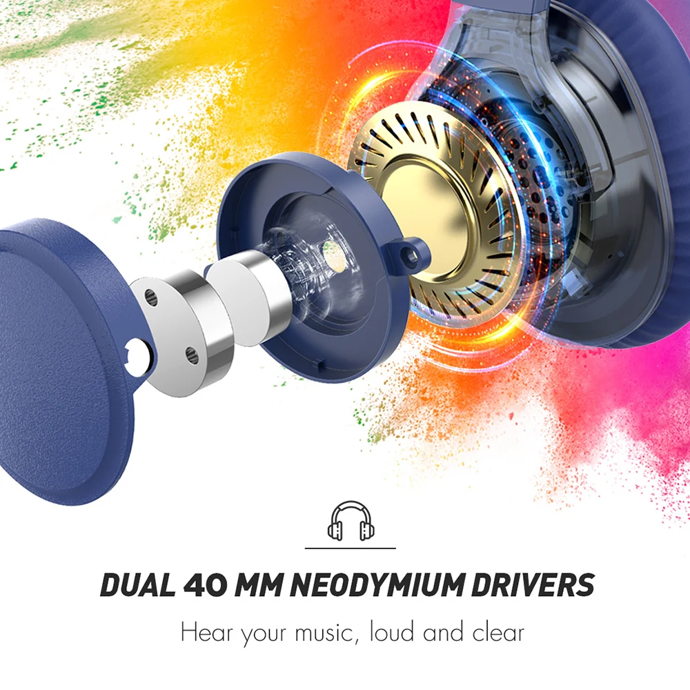 mpow h7 wireless headphones stereo bluetooth headphone wired wireless mode with microphone for tablet pc for xiaomi huawei ios free global shipping