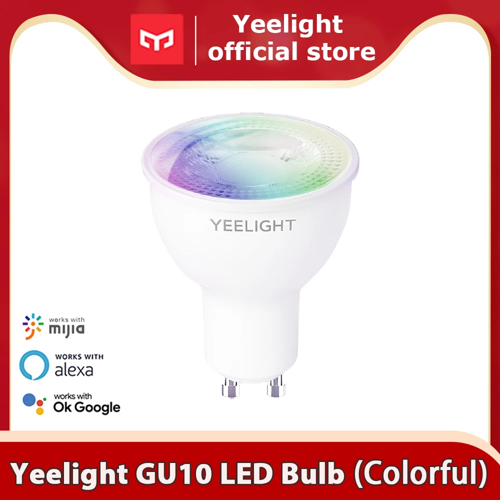 

Yeelight LED GU10 Dimmable/Colorful Smart LED Bulb Colorful Lamp 350 Lumen work with Yeelight App Google Assistant alexa mijia