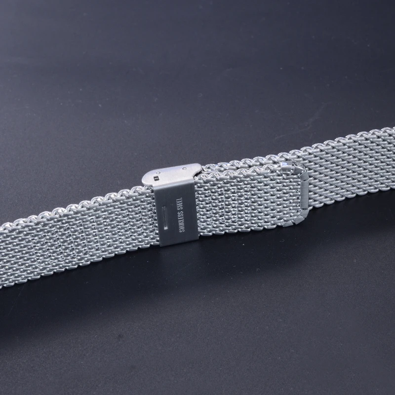 Детали для часов Cronos сетчатый ремешок из нержавеющей стали металлическая пряжка