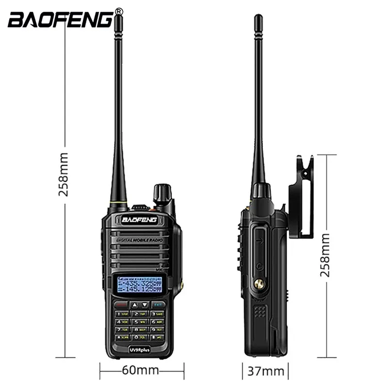 

2021 Baofeng UV-9R plus Waterproof IP68 Walkie Talkie Portable for Hunting Two Way Car Radio Station Ham Radio High Frequency