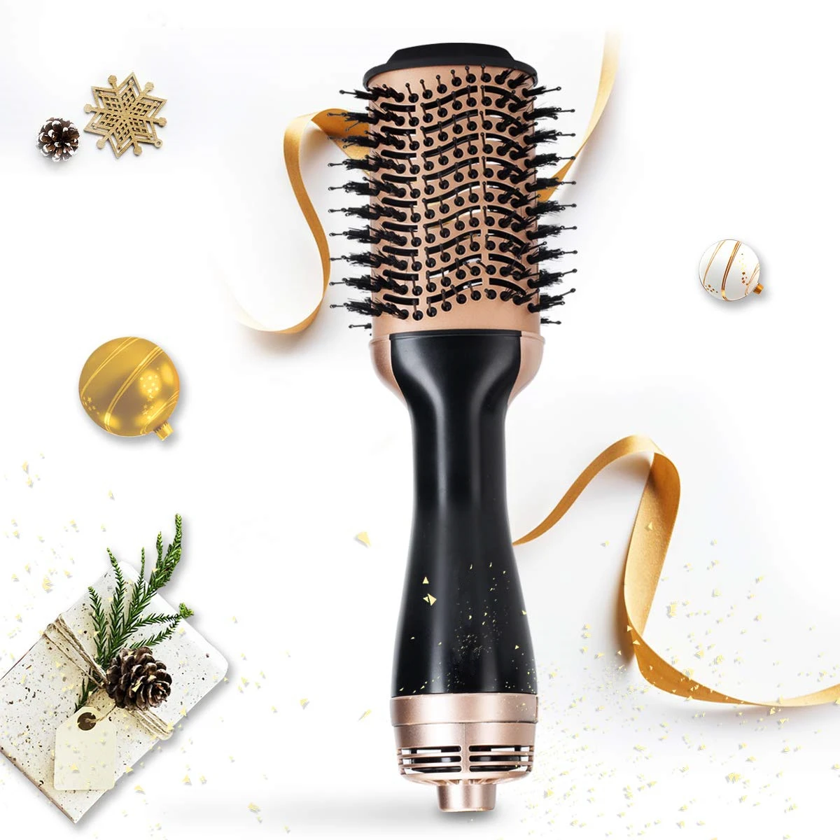 

One Step Hair Dryer & Volumizer Salon Hot Air Paddle Styling Brush Negative Ion Generator Hair Straightener Curler