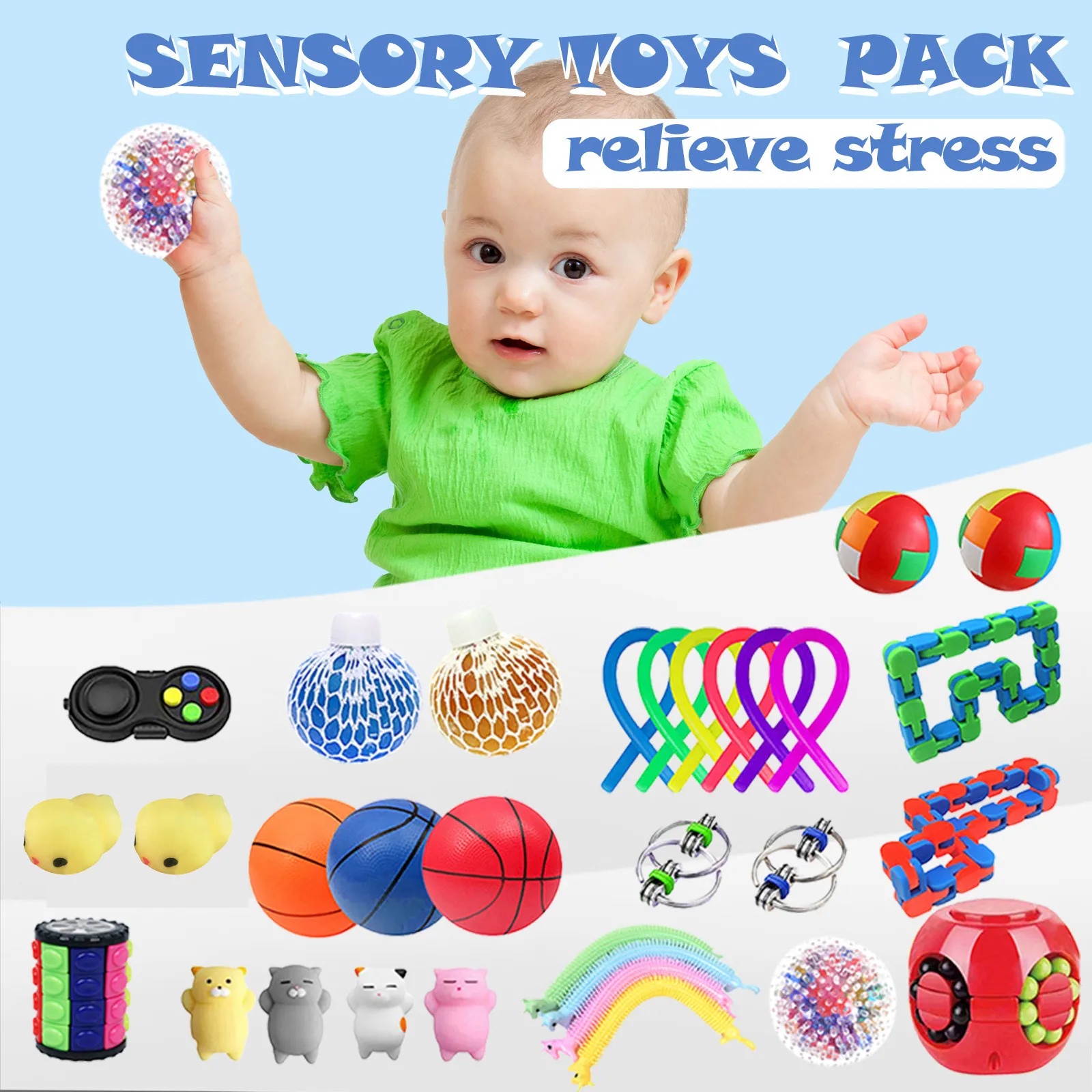 Непоседа куб игрушки по дешевым ценам сенсорные простой улыбающегося упаковка