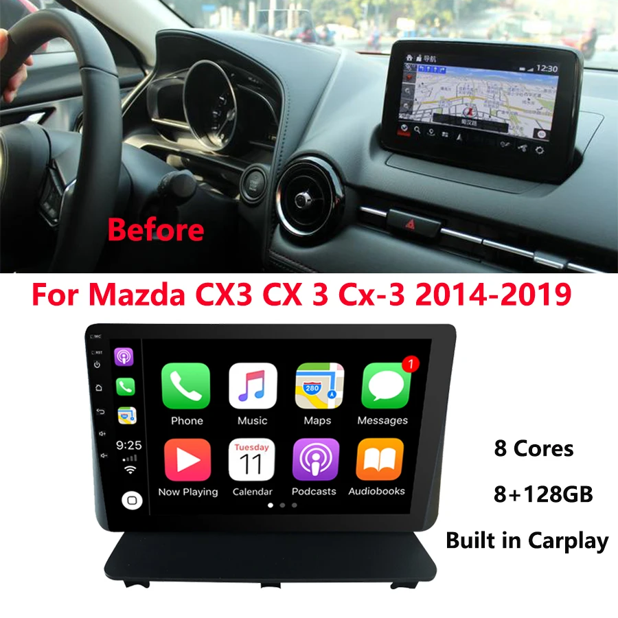 Навигационная магнитола для Mazda CX3 CX 3 Cx-3 2017 Android Автомагнитола GPS стерео