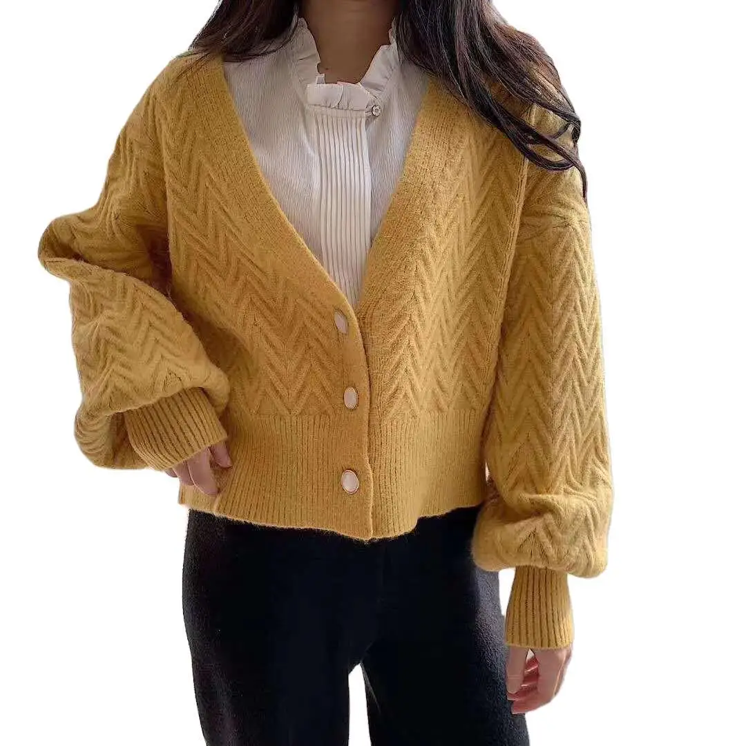 

Cardigans Elegant Long Sleeve Sweater Women 2020 New Single-Breasted Female Short Cardigan Soft Flexible Knitted Outwear