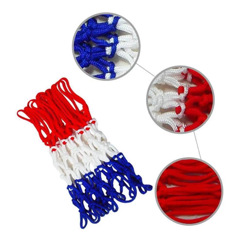 6 Mm Basketball Rim Mesh Net Durable Basketball Net Net Nylon Heavy Goal Mesh Hoop Rims Duty Rim Fits Standard Basketball F4T0