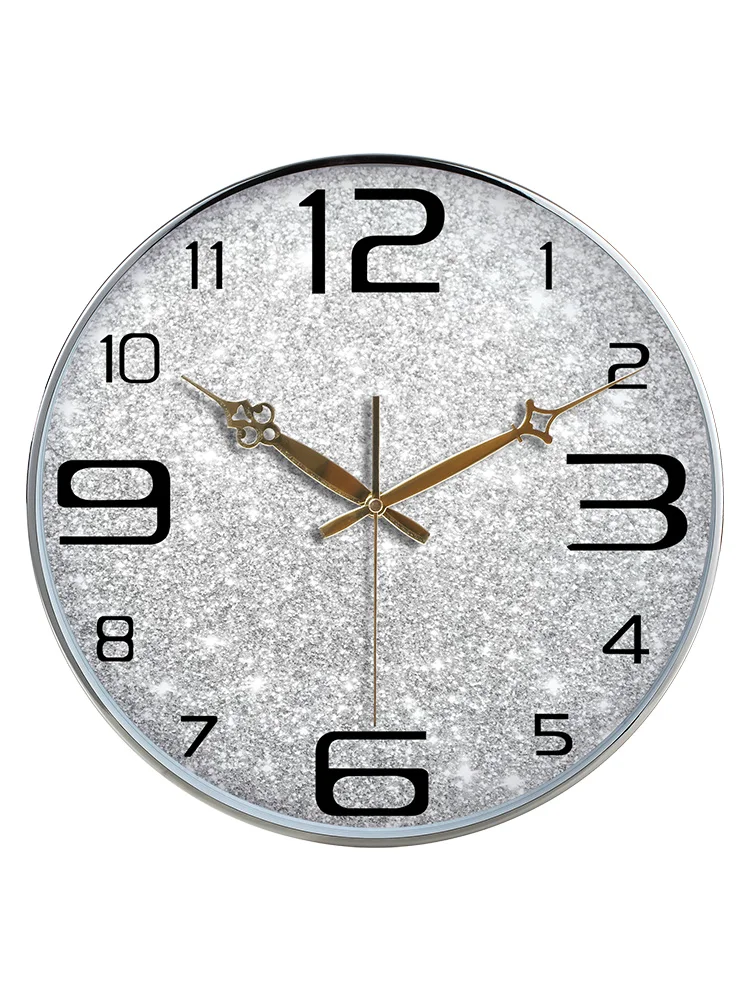 Большие настенные часы металлические для гостиной бесшумные спальни тайные дома