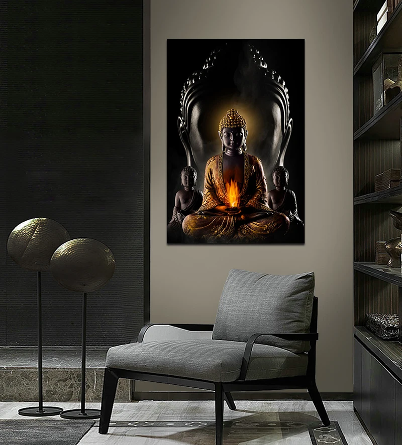 Абстрактная картина лорд Будды принты на холсте художественные картины плакаты