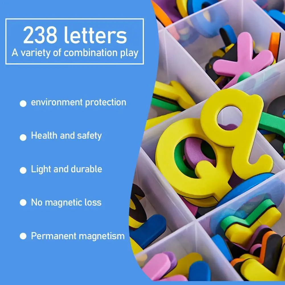 

216/238 шт. магнитные буквы прописные строчные пены с АБВ алфавитом, холодильник с мячом Развивающие игрушки для холодильника набор магнитов ...