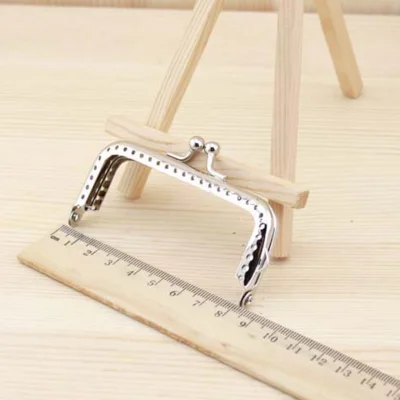 8.5cm FY Серебряная квадратная рамка для кошелька для монет, металлическая застежка для поцелуя, сумки для изготовления, сделай сам, 6,5, 8,5, 10, 12, 15, 18 см, полные характеристики, 6 шт - Цвет: 8.5cm