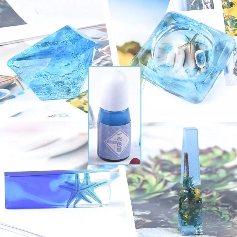 

UV Resin Pigment DIY Epoxy Resin Crafts 20 Colors High Concentration Colorant Jewelry Making Ink Painting Effect Findings Tools