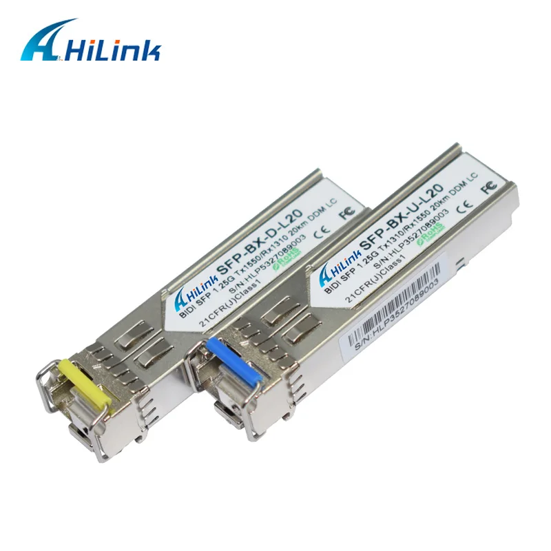 Бесплатная доставка! Одноволоконный 1G WDM модуль 1 25G нм/нм 3 км/20 км/40 км DOM BiDi SFP