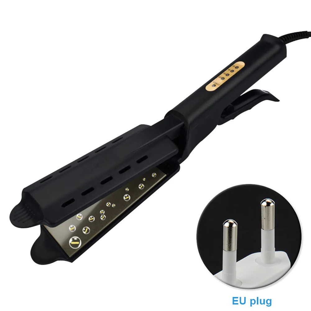 

Wide Panel Electric Styling Comb Instant Heating Hair Straightener Steam Temperature Adjustment Portable Home Labor Saving Salon