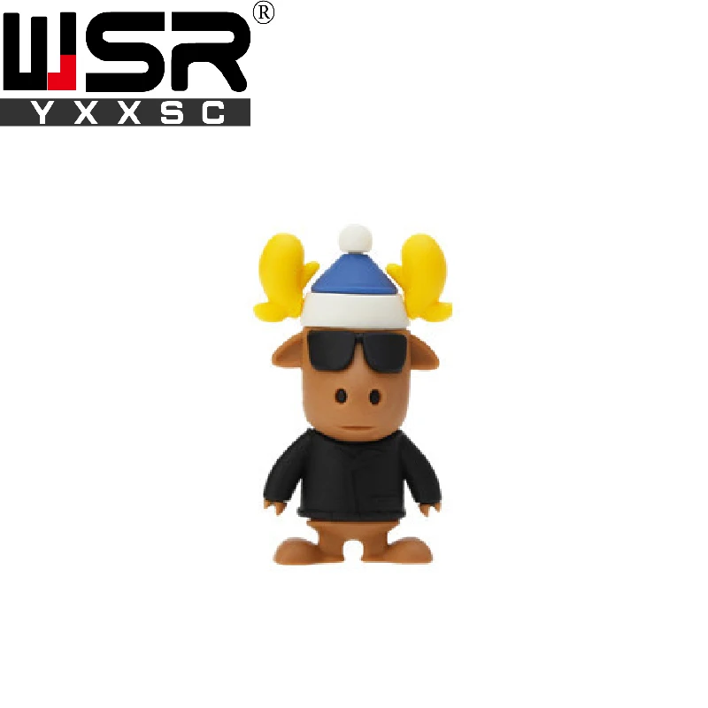 2 Мультфильм Санта usb2.0 флеш-накопитель 32gb 64gb 128gb Красный снеговик/Рождественская елка Забавный usb накопитель 4gb 8gb 16gb Милый модный праздничный подарок - Цвет: 2