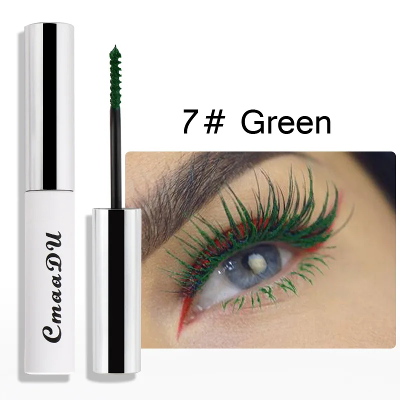 Брендовая 4D Очаровательная Удлиняющая Тушь для ресниц черные белые Зеленые