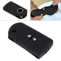 2 button silicone flip folding car key case protector holder auto remote key car shell for mazda 2 3 5 6 bt50 cx 5 cx 7 cx 9 rx8
