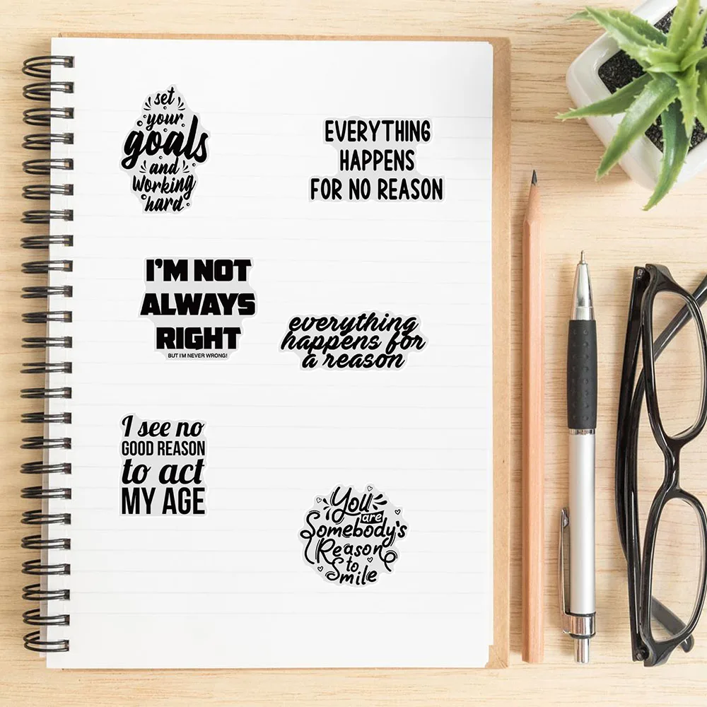 103050pcs motivational phrases sticker inspirational life quotes stickers diy laptop diary scrapbooking office graffiti decals free global shipping