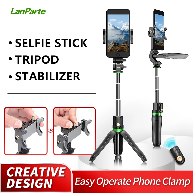 

Lanparte Multifunction Selfie Stick Stabilizer phone gimbal Live Stream Tripod Wireless control