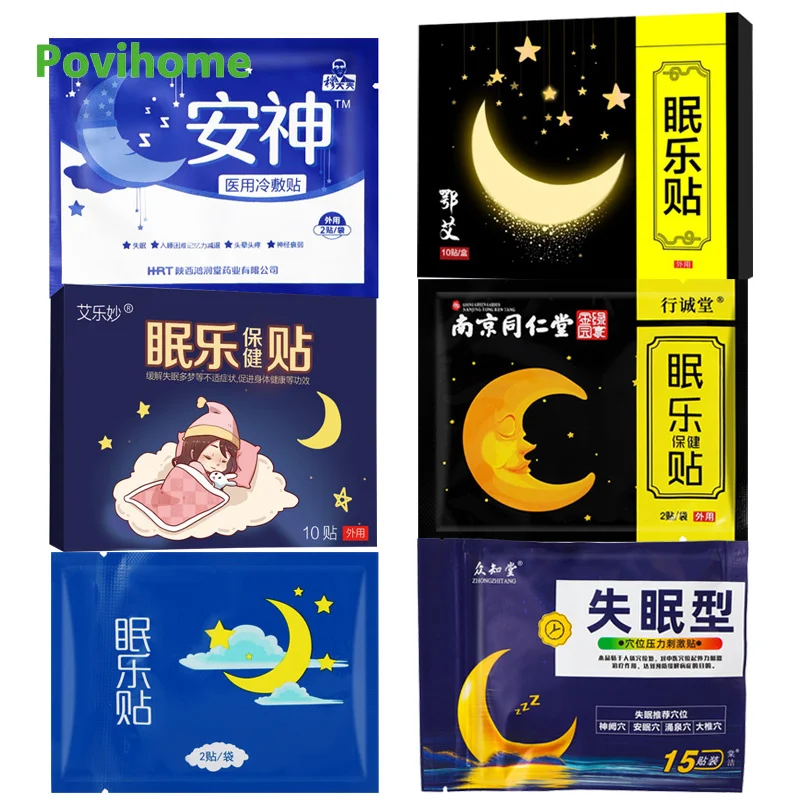 

10/15pcs 7Types Improve Insomnia Plaster Sleep Sticker Relieve Stress Anxiety Soothe Mood Patches Help Sleeping Body Relax Patch