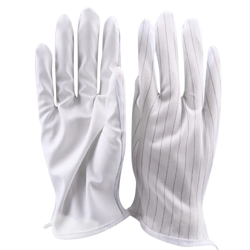 20 шт. перчатки для взрослых с вторичным покрытием Нескользящие в полоску