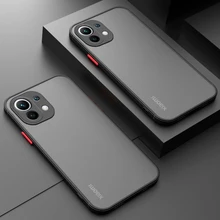 Shockproof Matte Phone Case For Xiaomi Mi 11 Lite 9S 9T 10S Poco X3 F3 Redmi Note 10 9 8 7 10T Pro Lens Protection Clear Cover