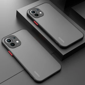 shockproof matte phone case for xiaomi mi 11 lite 9s 9t 10s poco x3 f3 redmi note 10 9 8 7 10t pro lens protection clear cover free global shipping