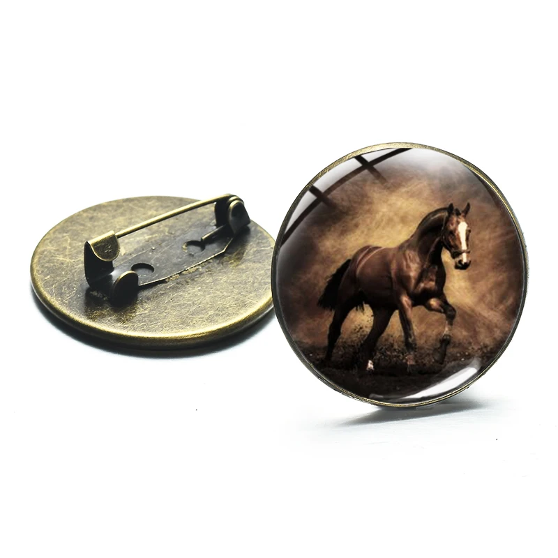 SONGDA винтажные браслеты с подвесками белого брошь-лошадь искусство