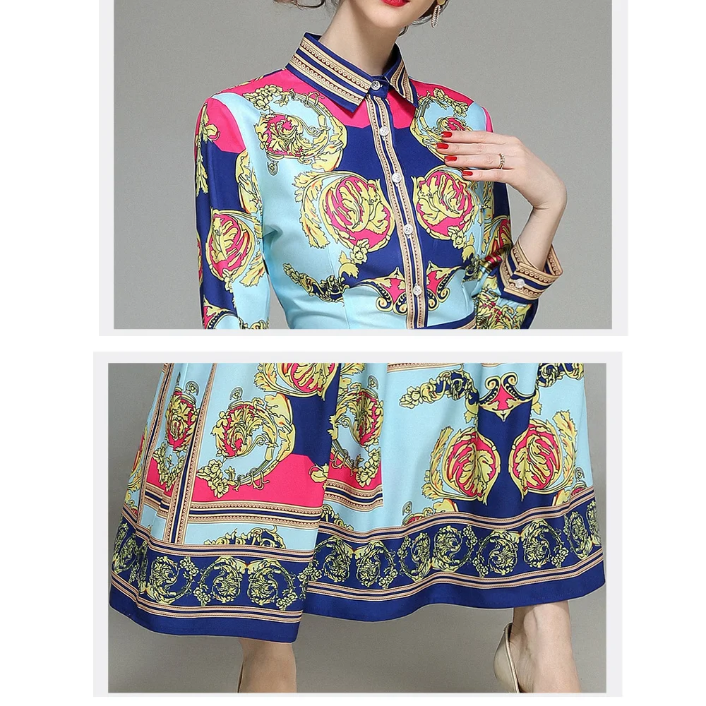 Новинка 2020 весеннее подиумное макси платье женское однобортное ретро с длинным