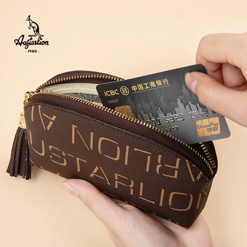 Женский маленький кошелек модный кожаный для монет кошельки мелочи на молнии